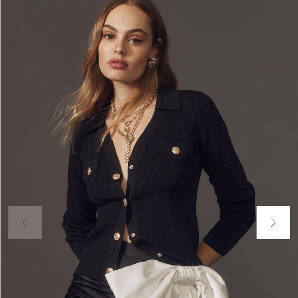 Anthropologie Maeve Collared Cardigan Sweater - Picture 3 of 12